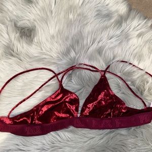 PINK velvet bralette